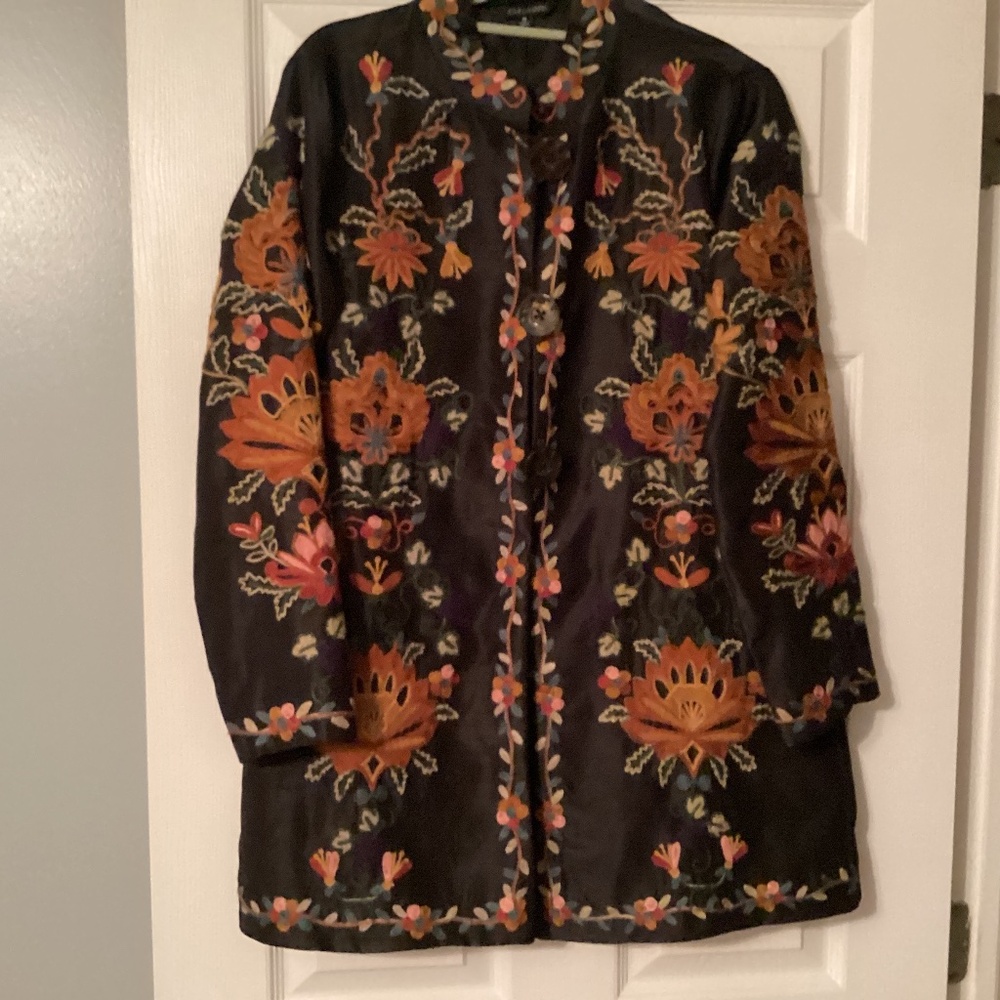 John Mark silk embroidered jacket